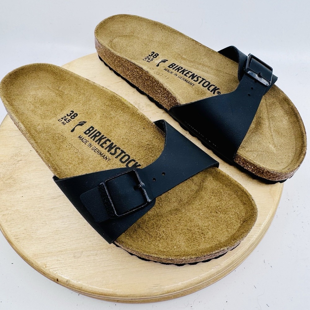 Birkenstock Madrid Shoes Black Birko-Flor Women's EU 38 US 7-7.5 Sandals - Picture 3 of 9